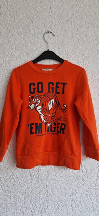 116 - C&A sweater oranje tijger (1124jac1)