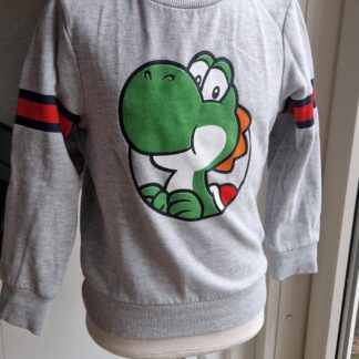 116 - Super Mario sweater grijs (1124jac1)