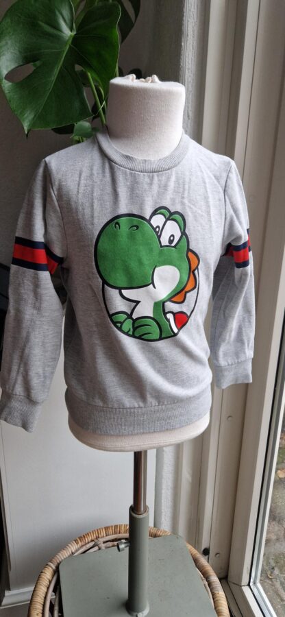 116 - Super Mario sweater grijs (1124jac1)