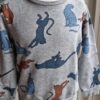 110 116 - Hema sweater puma's grijs (1124jac1) - Afbeelding 2