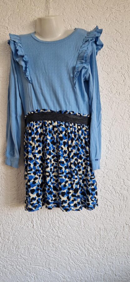 134 140 - WE jurk blauw print (1124jac2)