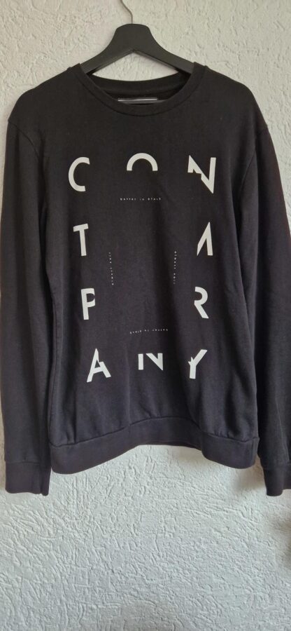 L - Zara sweater zwart print (1224lo2)