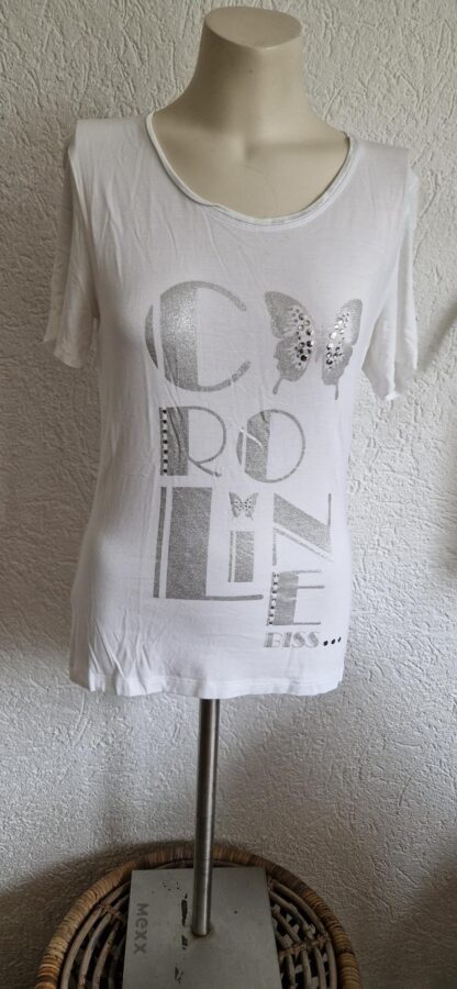 38 - Caroline Biss shirt wit zilver (1224lo2) - Afbeelding 2