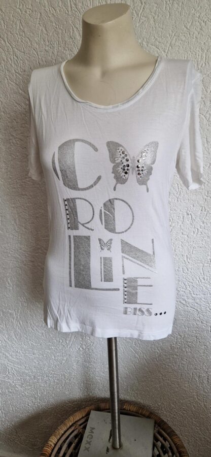 38 - Caroline Biss shirt wit zilver (1224lo2)