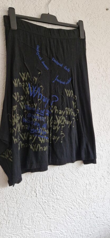 L - Desiqual rok zwart print (1224lo2) - Afbeelding 3