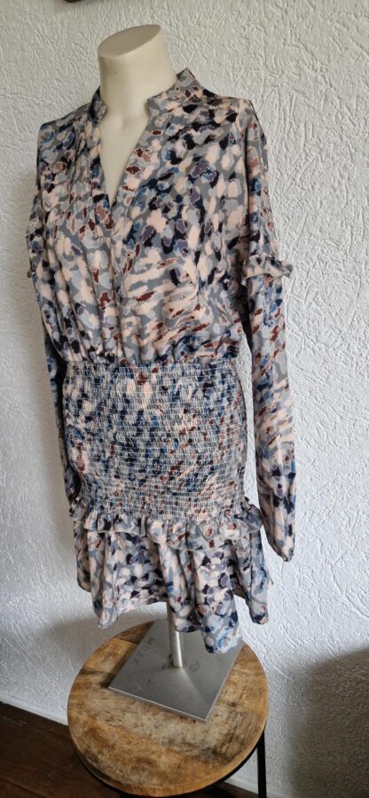 L - Shein jurkje elastiek print pastels (1224kel3) - Afbeelding 3