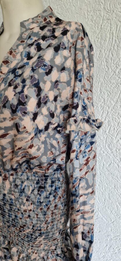 L - Shein jurkje elastiek print pastels (1224kel3) - Afbeelding 4