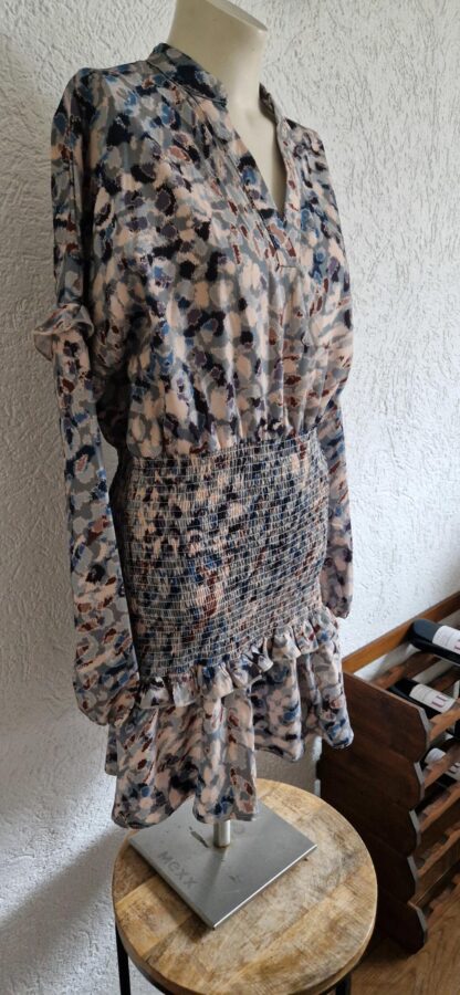 L - Shein jurkje elastiek print pastels (1224kel3) - Afbeelding 5