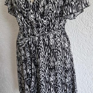 M - True Spirit jurk zwart wit (1224kel3)