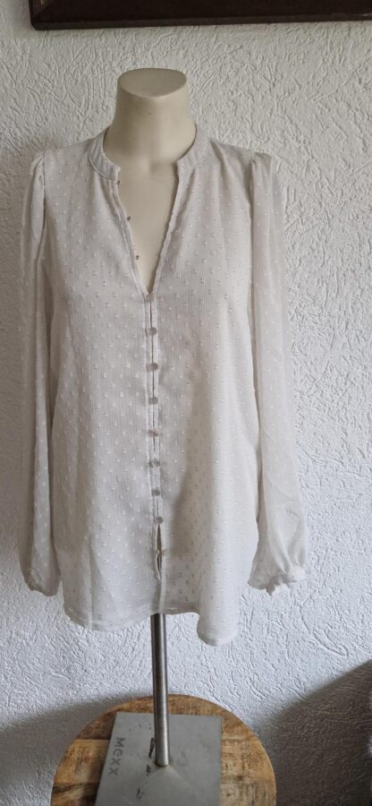 M - Amisu blouse transparant creme (1224kel3)