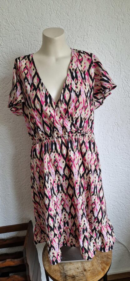 L - True Spirit jurk roze print (1224kel3) - Afbeelding 2