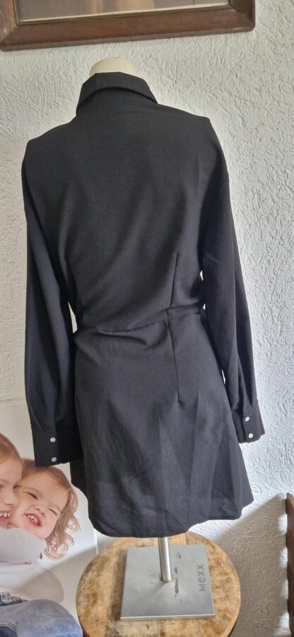 M - Shein jurk zwart ceintuur strik (1224kel3) - Afbeelding 5