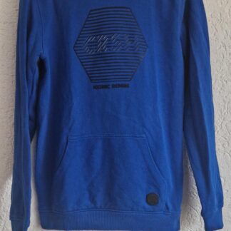 170 - Iconic crush denim hoodie blauw (1224kh)