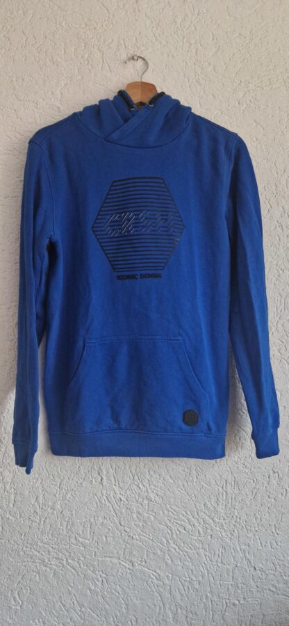 170 - Iconic crush denim hoodie blauw (1224kh)
