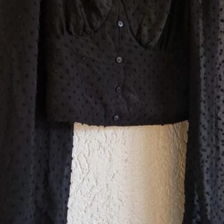 XS - Shein top zwart kort (1224did1)