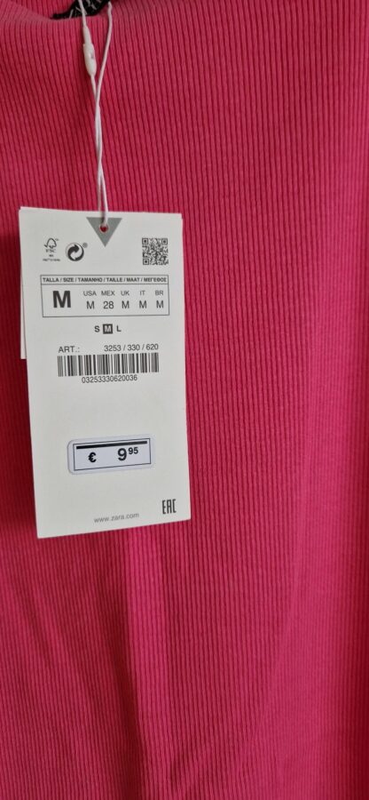 XS/S ipv M – Zara jurkje roze nieuw (1224did1) - Afbeelding 3