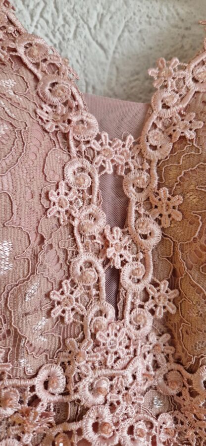 S - Made in Italy maxi dress gala roze (1224did1) - Afbeelding 4