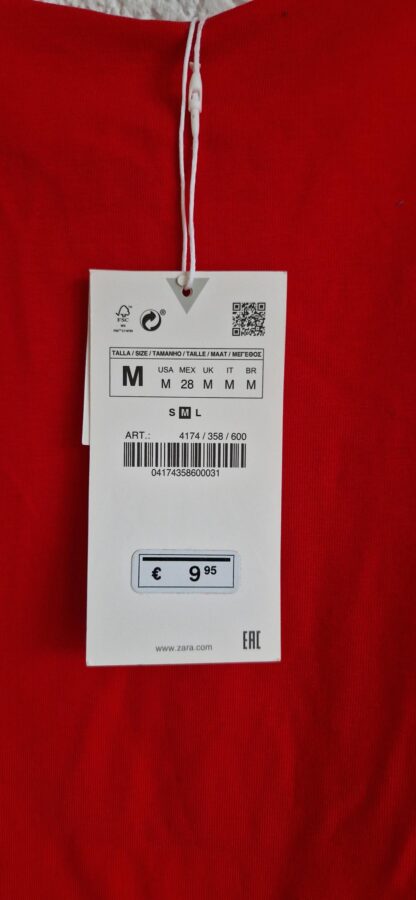XS/S ipv M - Zara jurkje rood nieuw (1224did1) - Afbeelding 4