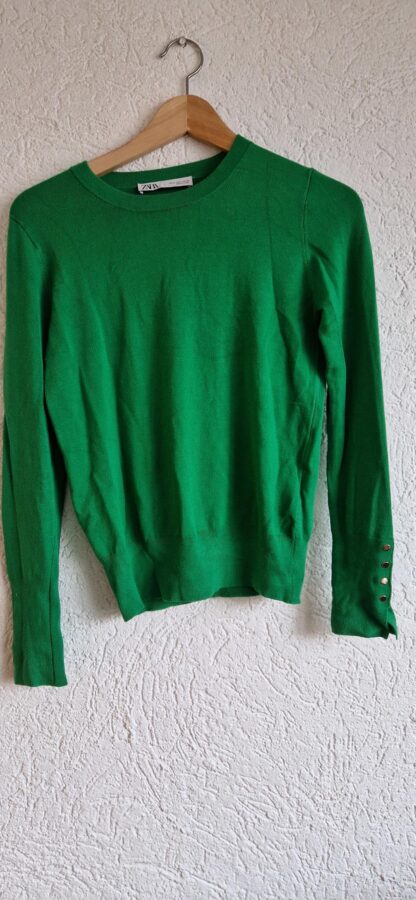 S - Zara trui groen knopen (1224did1)