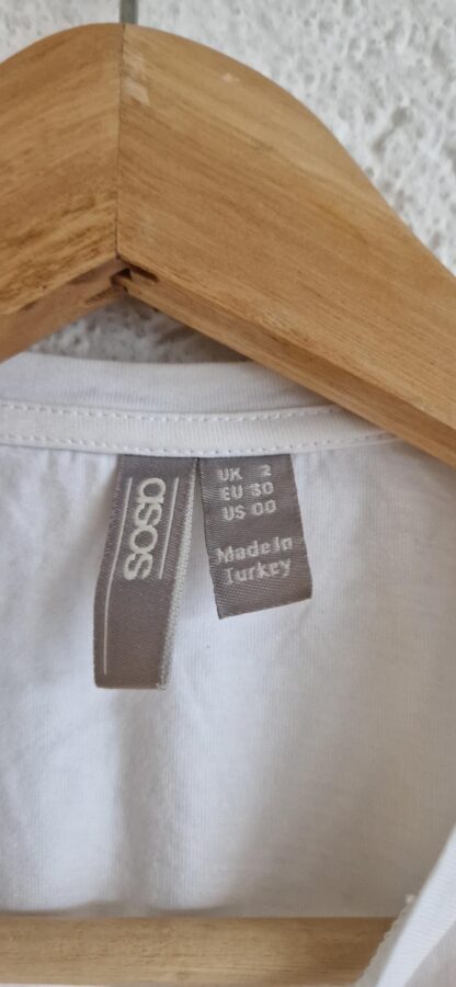 34/36 - ASOS shirt wit kantje (1224did1) - Afbeelding 4