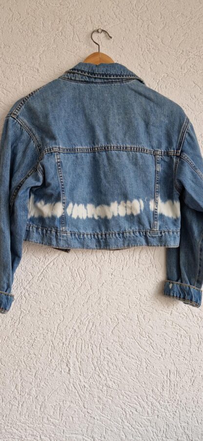 164 - Zara jeansjack met wit (1224did2) - Afbeelding 4