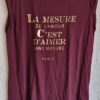 XS - Supertrash ruimer shirt wijnrood goud (1224did2)
