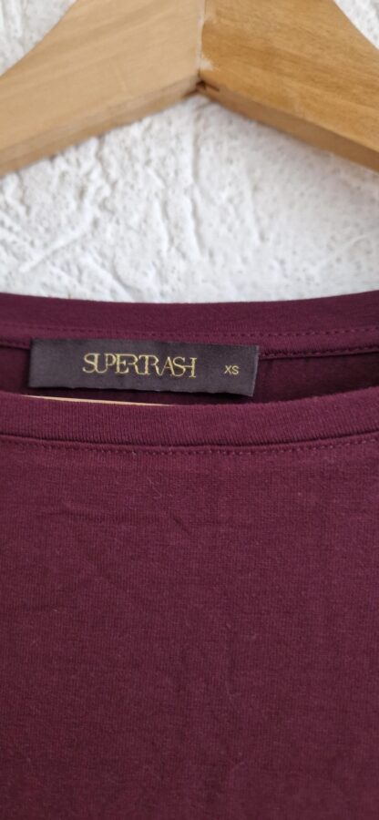 XS - Supertrash ruimer shirt wijnrood goud (1224did2) - Afbeelding 5