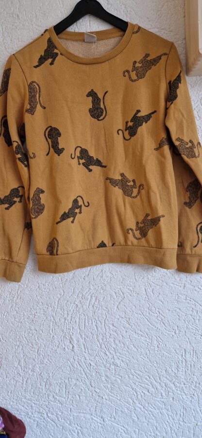 146 152 - Hema sweater oker panter (1224bakmix) - Afbeelding 2