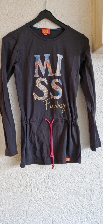 146 152 - Funky XS jurkje antraciet (1224mixbak)