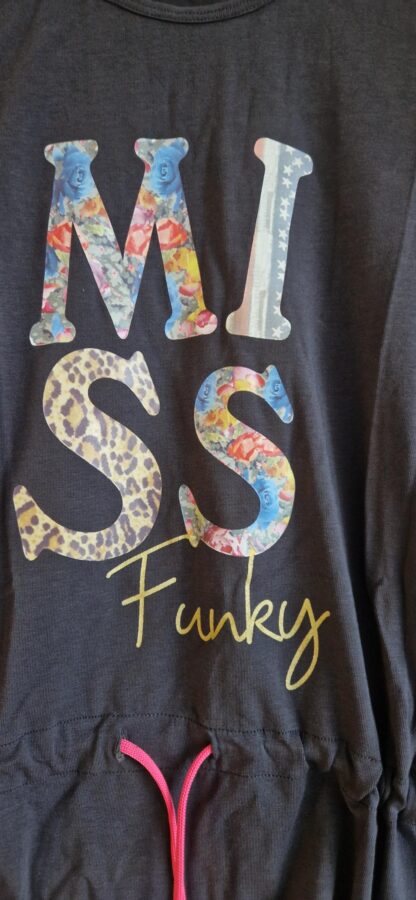 146 152 - Funky XS jurkje antraciet (1224mixbak) - Afbeelding 3