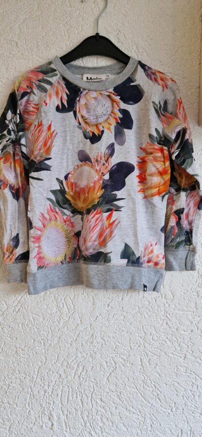116 - Molo sweatshirtje grijs bloemen (1224mixbak)