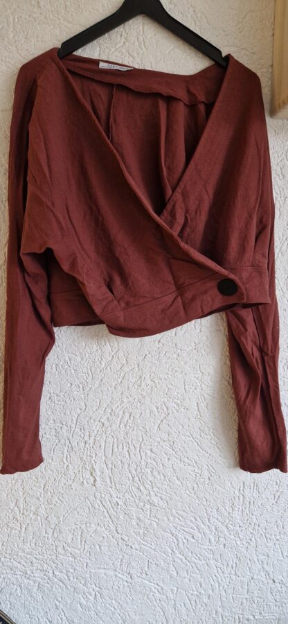 S - Zara blouse top met V-hals (1224bakmix)