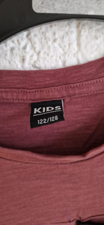 122 128 - Kids shirt wijnrood zakje (1224mixbak) - Afbeelding 4