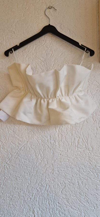 XS ipv S - Zara strapless top wit nieuw (0125did3)
