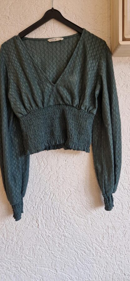 XS - Only korte top groen elastisch (1224did3)