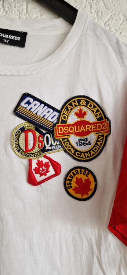 164 - Dsquared2 shirt wit met plaatjes (0125did3) - Afbeelding 3