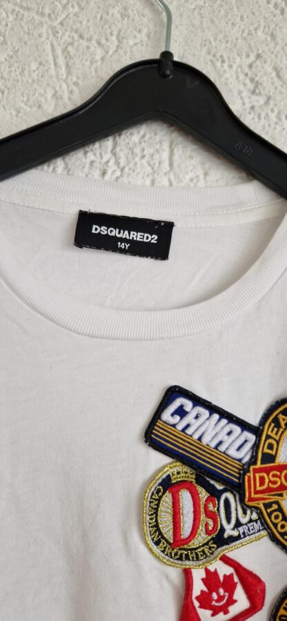 164 - Dsquared2 shirt wit met plaatjes (0125did3) - Afbeelding 4