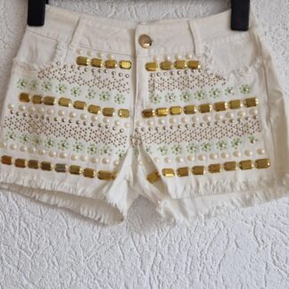 S - Twin Two short wit steentjes (0125did3)