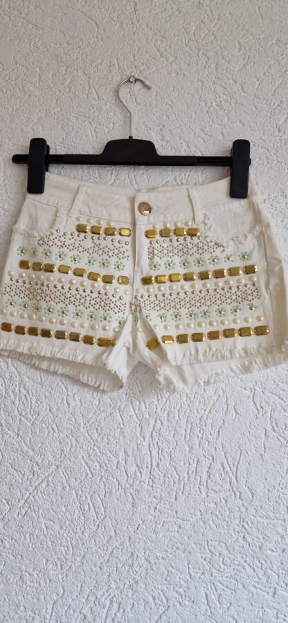 S - Twin Two short wit steentjes (0125did3)