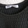 XS (S) - Zara truitje zwart broderie mouw (1224did3) - Afbeelding 4