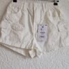 XS - Bershka short cargo wit nieuw (1224did3)