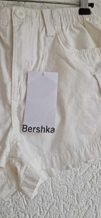 XS - Bershka short cargo wit nieuw (1224did3) - Afbeelding 4