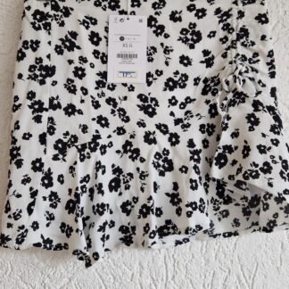 XS - Bershka rok wit zwart nieuw (1224did3)