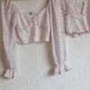 34 - NA-KD top en shortrok bloementjes pastels (1224did3)