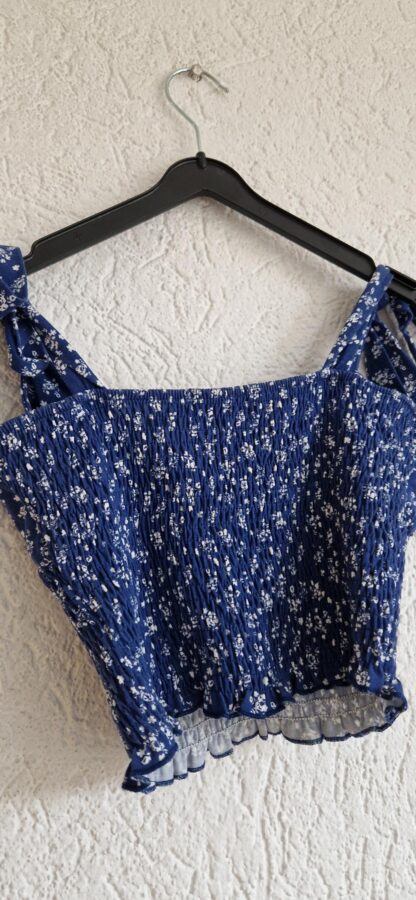 XS - NA-KD topje blauw bloementjes (1224did3) - Afbeelding 5