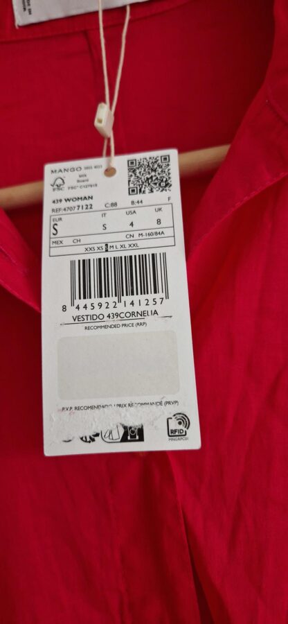 S - Mango jurkje fuchsia nieuw (1224did3) - Afbeelding 5