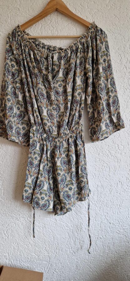 XS - Cotton Club playsuit print (1224did3)