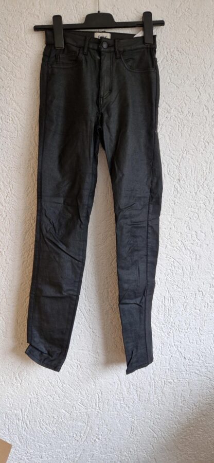 XS - Only vegan leren broek zwart (0125did4)