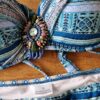 L - Bikini met blauw en kraaltjes (nieuw) (0125did4) - Afbeelding 3