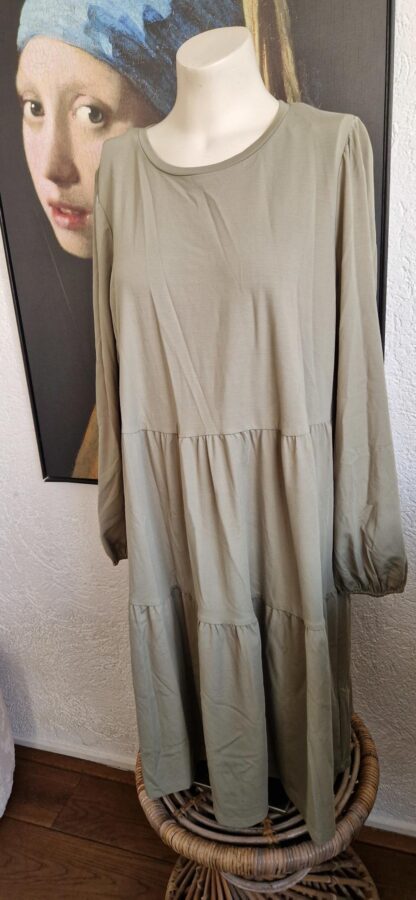 M - C&A jurk khaki travelstof (0125hat) - Afbeelding 3